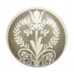 BLUMEN HAUS Ручка керамическая для мебели "Тюльпан", цвет серый, рисунок серый