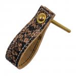 BLUMEN HAUS Ручка кожаная для мебели "Питон", шов белый