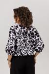 Блуза ANELLI 1779 черно-белые цветы