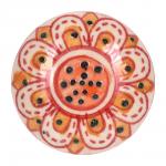 BLUMEN HAUS Ручка керамическая для мебели "Подсолнух оранжевый", ручная роспись, цвет разноцветный