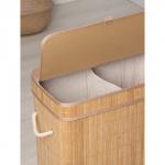 Корзина для белья Доляна «Кантри», с крышкой, 46?26?55 см, бежевая