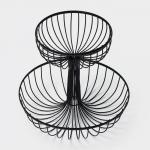 Фруктовница Доляна «Эстетика», 33?33?30.5 см, чёрная