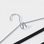 Плечики - вешалка для одежды LaDо?m Doux, 37?31 см, многоуровневая, антискользящее покрытие, чёрные