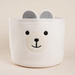 Корзина для хранения SL Home, плетёная, ручной работы, 35?35?30 см, белая