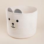 Корзина для хранения SL Home, плетёная, ручной работы, 35?35?30 см, белая