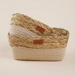 Корзины для хранения SL Home, плетёные, ручной работы, 2 шт., 28?18?10 см, 30?20?12 см