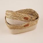 Корзины для хранения SL Home, плетёные, ручной работы, 2 шт., 28?18?10 см, 30?20?12 см