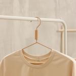 Плечики - вешалка для одежды LaDо?m Laconique, 42?24?3.2 см, широкие плечики, розовые