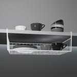 Корзина сетчатая навесная на полку Доляна, 40?25.5?14 см, белая