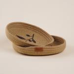 Корзины для хранения SL Home «Олива», плетёные, ручной работы, 2 шт., 25?25?3 см, 30?30?4 см, коричневые