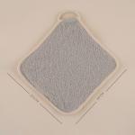 Мочалка массажная SL Home «Ортика», бамбуковое волокно, 21?20.5 см, бежевая