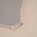 Мочалка массажная SL Home «Ортика», бамбуковое волокно, 21?20.5 см, бежевая