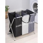 Корзина для белья Доляна Color, складная, тройная