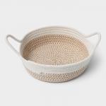 Корзина для хранения LaDо?m «Визави», плетёная, ручной работы, с ручками, хлопок, 34?24?7 см, бежевая
