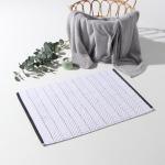Коврик махровый «Этель» Lines, 50?70 см, хлопок 100%, белая