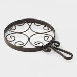 Подставка под горячее на ножках с ручкой Доляна «Сердца», 25.5?16.3 см, коричневая