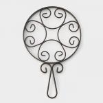 Подставка под горячее на ножках с ручкой Доляна «Сердца», 25.5?16.3 см, коричневая