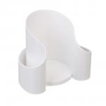 Органайзер для ватных дисков и палочек тм ЮНИLOOK, пластик,10,5х7,5х9 см, белый