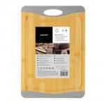 SATOSHI Доска разделочная бамбук, силикон, 36,5х25,5х1,5см