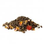 **326 Чай зелёный листовой с цукатами клубники и лепестками розы Prospero "Магия"