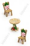 Фигурка миниатюрная "2 стула и стол" 3*4 см (SF-8049)