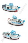 Фигурка миниатюрная "Кораблик" 2*5*2 см (3 шт) SF-8049, бело-голубой