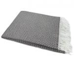 Плед Валенсия с бахромой Влади, белый-коричневый, BOUCLE REPS