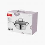 Кастрюля со стеклянной крышкой, 18 см/2,1 л, NADOBA, серия GERDA