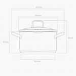 Кастрюля со стеклянной крышкой, 18 см/2,1 л, NADOBA, серия GERDA