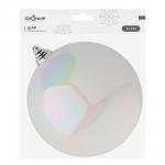 СНОУ БУМ Шар 14см пластик, белый перламутр, 26-254