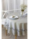 Верба льняной фон Скатерть круг д160 см 239525 люрекс