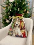 Бассет Гриффон у елки Мешок двусторонний 44х50 см 2520587 New велюр