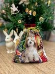 Бассет Гриффон у елки Мешок двусторонний 44х50 см 2520587 New велюр