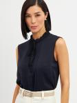 Блузка без рукавов с отделкой из тесьмы OD-973-2 т. синий