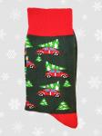 Носки НГ р.35-40 "Wow" Машинка с Ёлкой