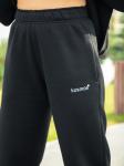 Брюки джоггеры женские черные с начесом