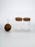 Банки стеклянные для хранения Flora, 550 мл, набор 3 шт.