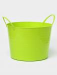 Корзина для белья мягкая, 17 л, d=33 см, h=24.5 см, ярко-зелёная