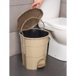 Ведро для мусора, 18 л, с педалью, цвет латте-капучино