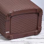 Корзина бельевая «Ротанг», 40 л, 29.5?37.8?48.2 см, с крышкой, коричневая