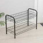 Этажерка для обуви разборная, 2 яруса, 66?28?44 см, чёрная