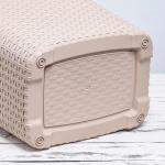 Корзина бельевая «Ротанг», 40 л, 37?29.5?48 см, с крышкой, цвет латте