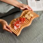 Доска для подачи и сервировки Adelica «Волна», 31?15?1.8 см, дерево берёза