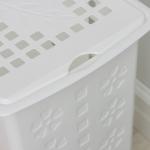 Корзина бельевая «Виолетта», 30 л, 36?26.5?47.5 см, с крышкой, белая