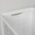 Корзина бельевая «Виолетта», 30 л, 36?26.5?47.5 см, с крышкой, белая