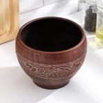 Горшок для жаркого «Ангоб», 700 мл, красная глина