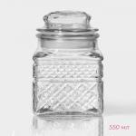 Банка для сыпучих «Арриго», 550 мл, 9?13 см, стекло