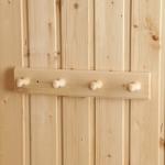 Вешалка для бани и сауны «Классика», 35?6.5?7 см, деревянная, настенная, 4 крючка, «Добропаровъ»