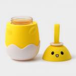 Бутылка для воды «Цыплёнок», 290 мл, в силиконовом чехле, стекло, жёлтая