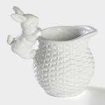 Молочник Доляна «Зайка», 450 мл, доломит, белый